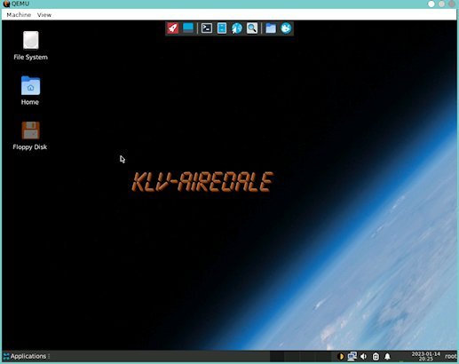 KLV v7.2 desktop in QEMU booted fast!