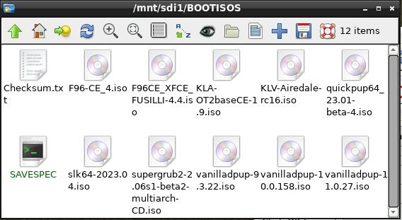 BOOTISOS folder contents