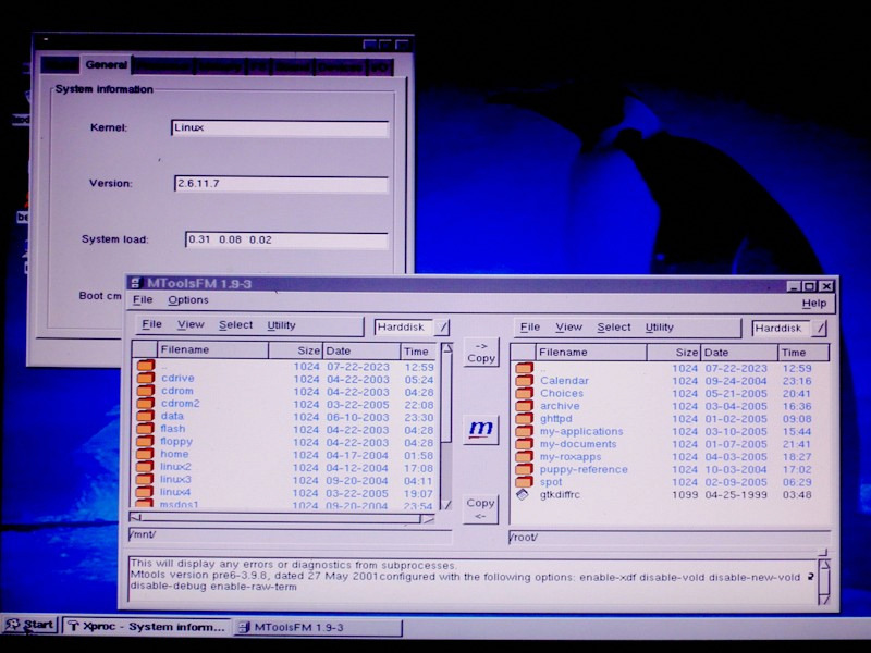 Puppy Linux, 1.0.2 Opera, circa May 22nd, 2005, Booted-up 22-07-2023, x800, DSCF4423.JPG