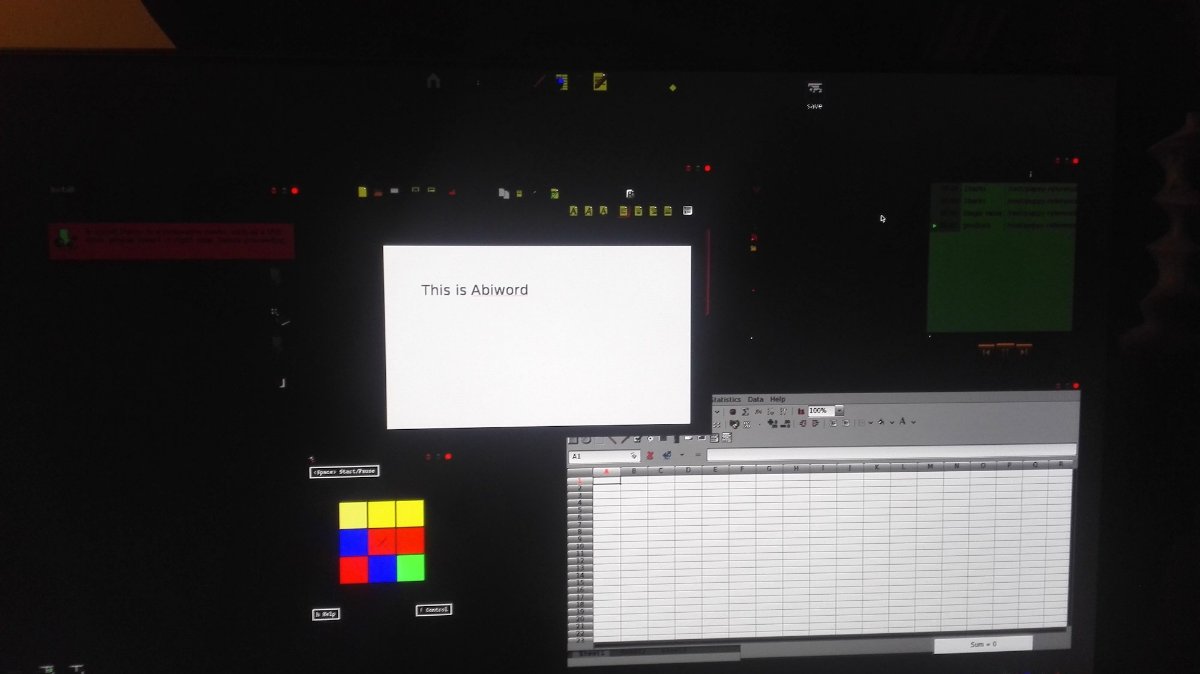 Screenshot of external monitor