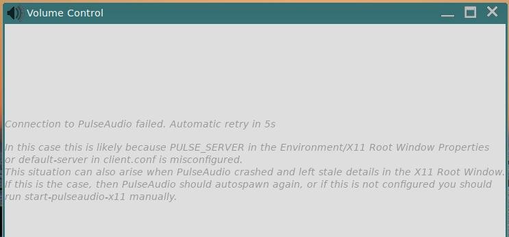 pulseaudio error