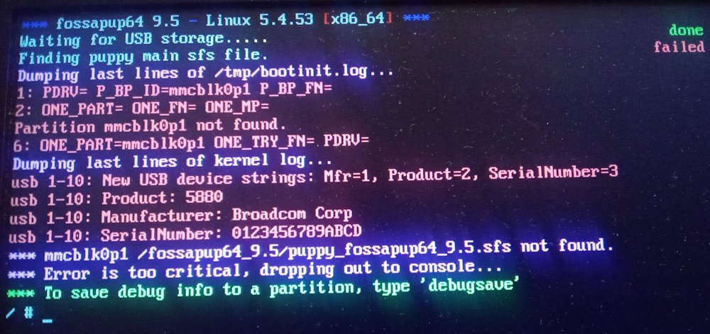 Trying to boot fossapup64_9.5 on a Dell Latitude 7490 laptop from micro SDCARD.jpg