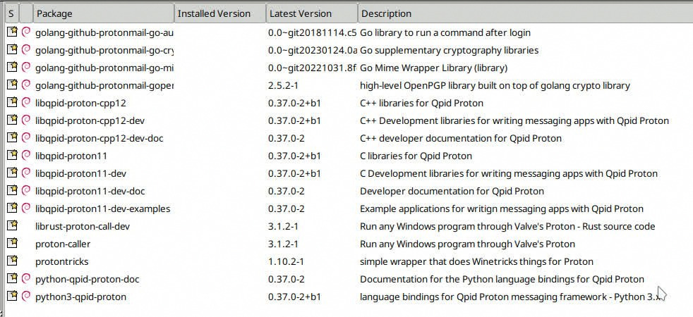 Search on proton in synaptic Package Manager after removal of protonvpn.jpg