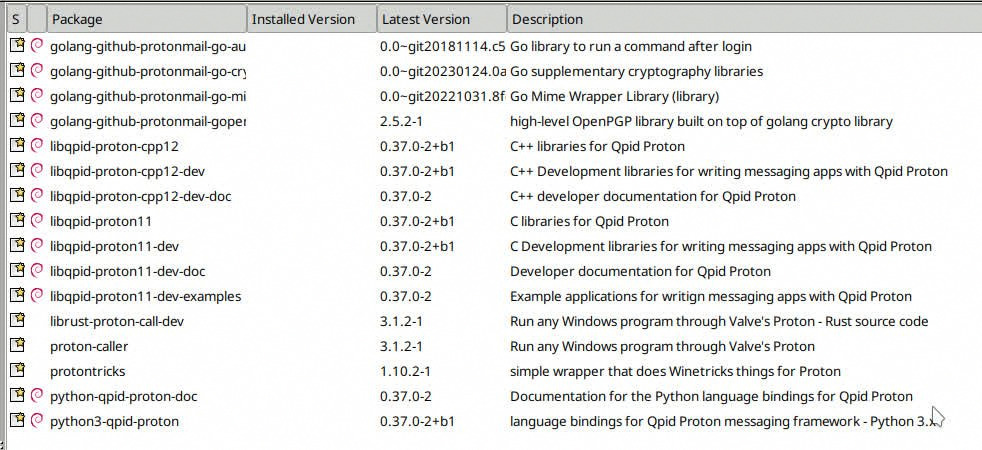 Search on proton in synaptic Package Manager after removal of protonvpn.jpg