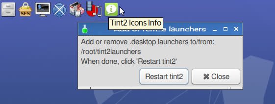 add launcher to top tint2 panel