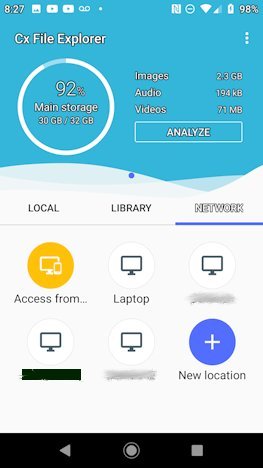 Cell-phone File Manager Example
